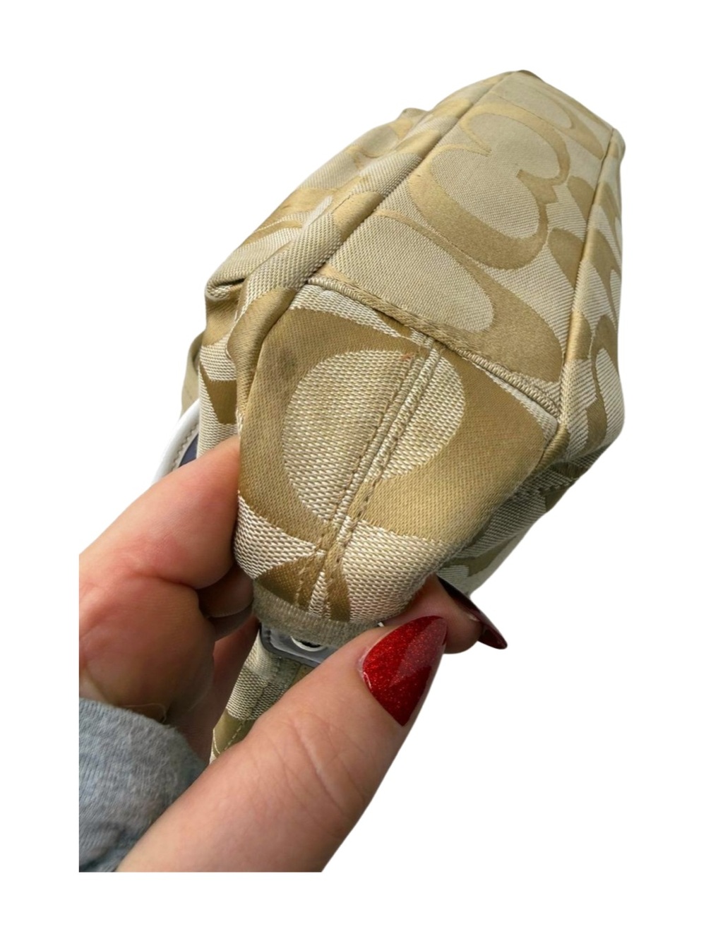 Coach 2011 F16558 Signature Swingpack Crossbody Khaki Jacquard - Picture 6 of 12